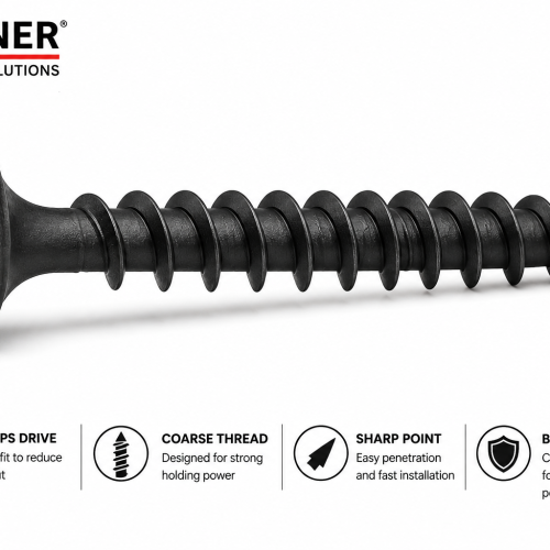 Drywall Screws #6 x 1-1/8 Fine Thread Black Phosphate | Fastiner Pro Grade